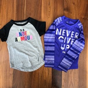 Set of 2 girls under Armour shirts.